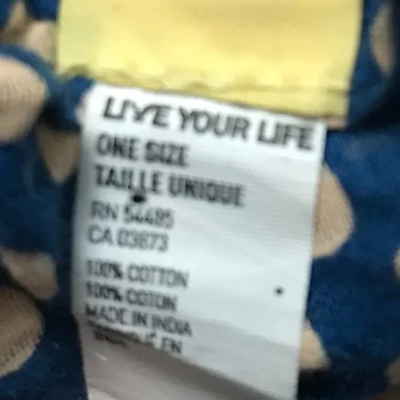 American Eagle Royal Blue Cotton Polka Dot Scarf - Picture 5 of 8